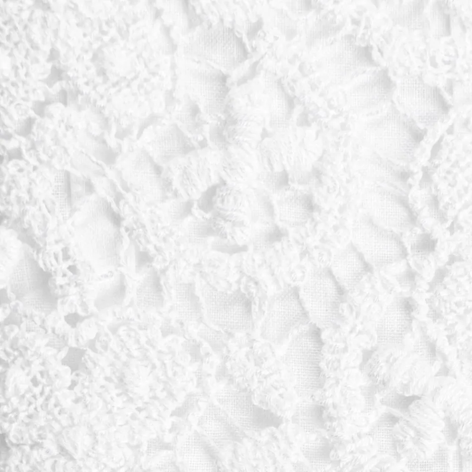 Vysoce kvalitní bílé prostěradlo s krajkou na manželskou postel - Fiumana Viadurini