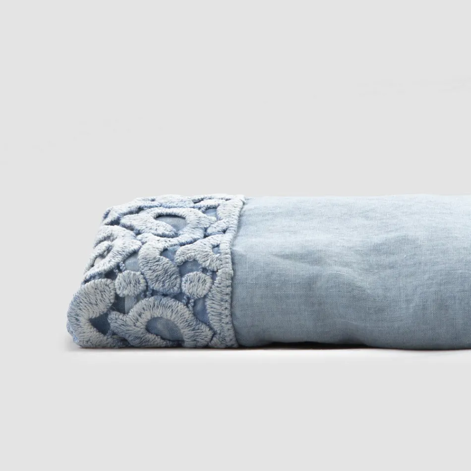 Povlečení na dvojlůžko s krajkou Poema, 3 povrchové úpravy - Dulcis Viadurini