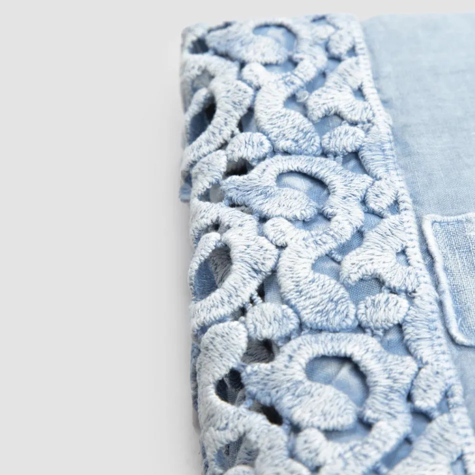 Povlečení na dvojlůžko s krajkou Poema, 3 povrchové úpravy - Dulcis Viadurini