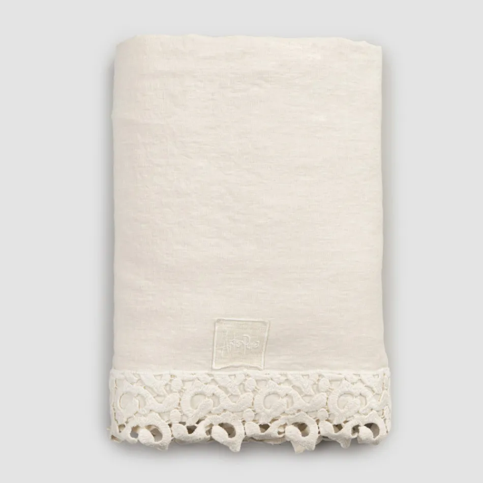 Povlečení na dvojlůžko s krajkou Poema, 3 povrchové úpravy - Dulcis Viadurini