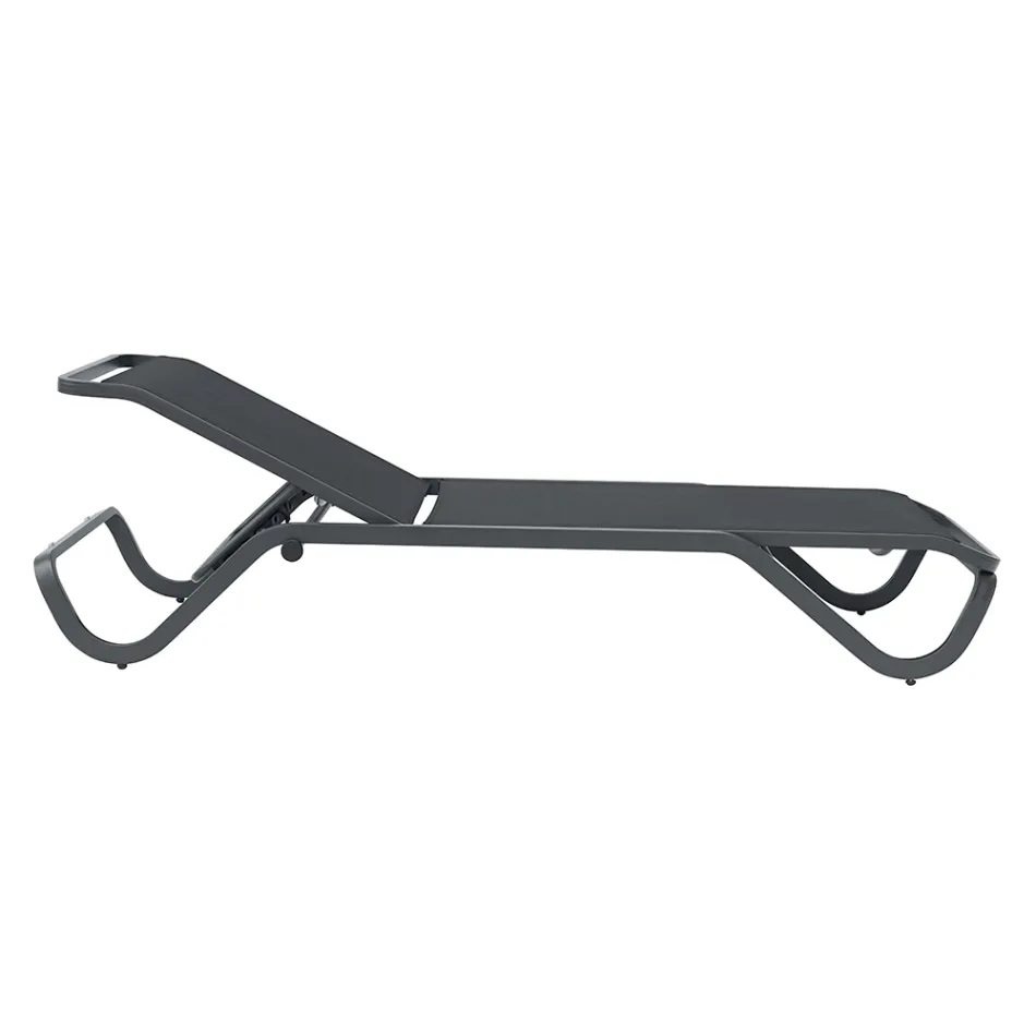 Venkovní lehátko Solaya 194x65 cm z hliníku a textilenu Viadurini