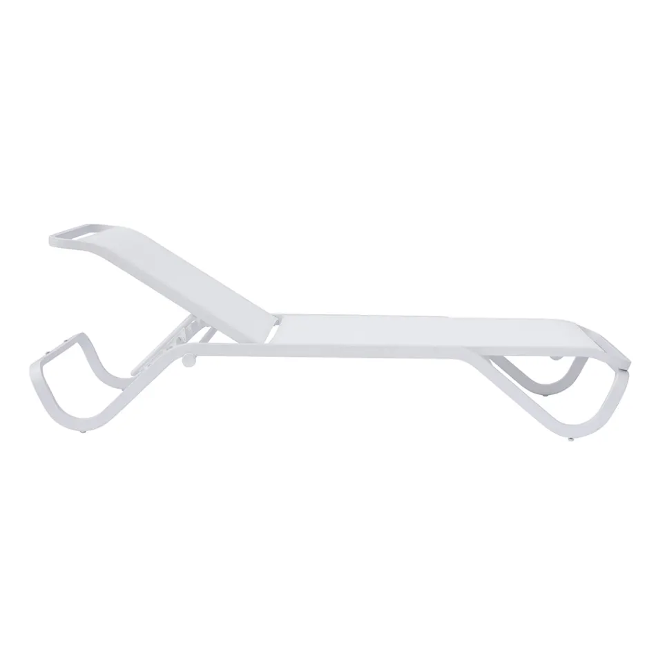 Venkovní lehátko Solaya 194x65 cm z hliníku a textilenu Viadurini