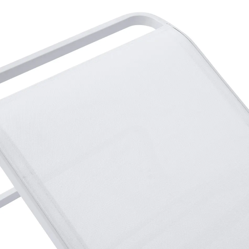 Venkovní lehátko Solaya 194x65 cm z hliníku a textilenu Viadurini