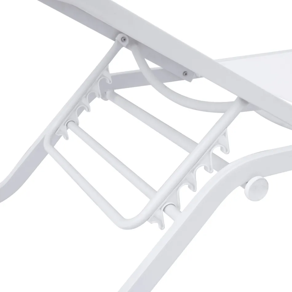 Venkovní lehátko Solaya 194x65 cm z hliníku a textilenu Viadurini