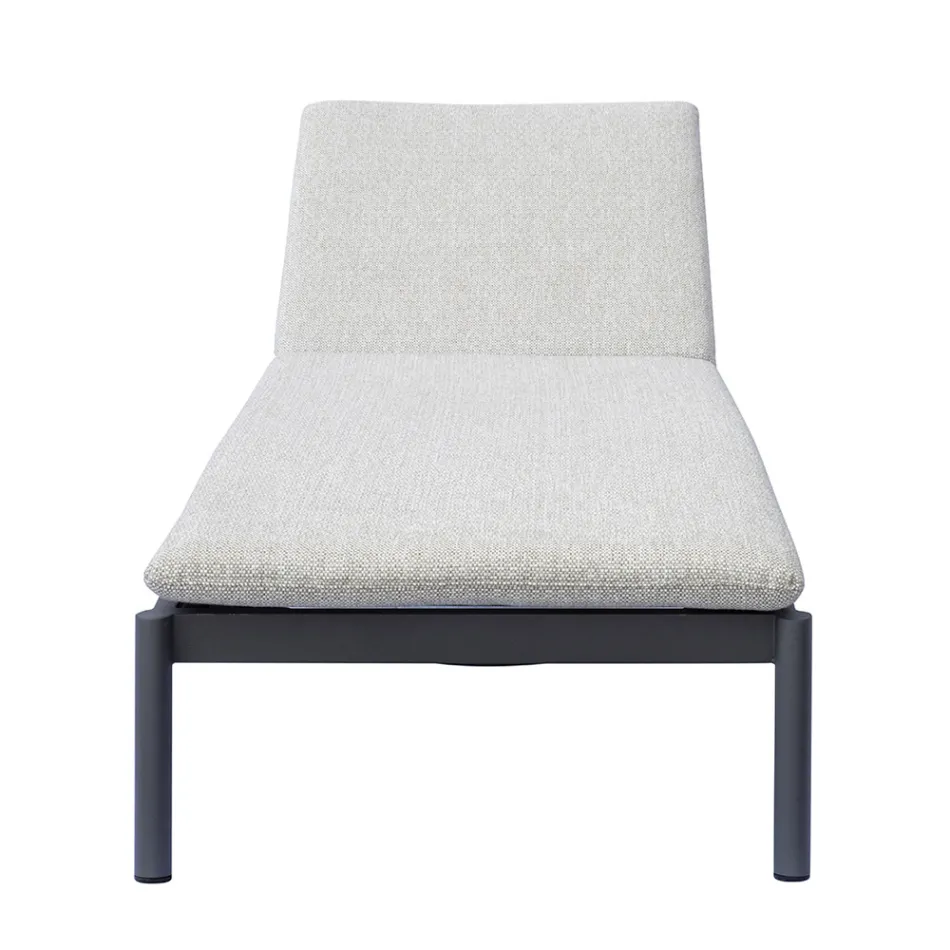 Venkovní hliníkové lehátko s polštářem 205x76 cm - Tessara Viadurini