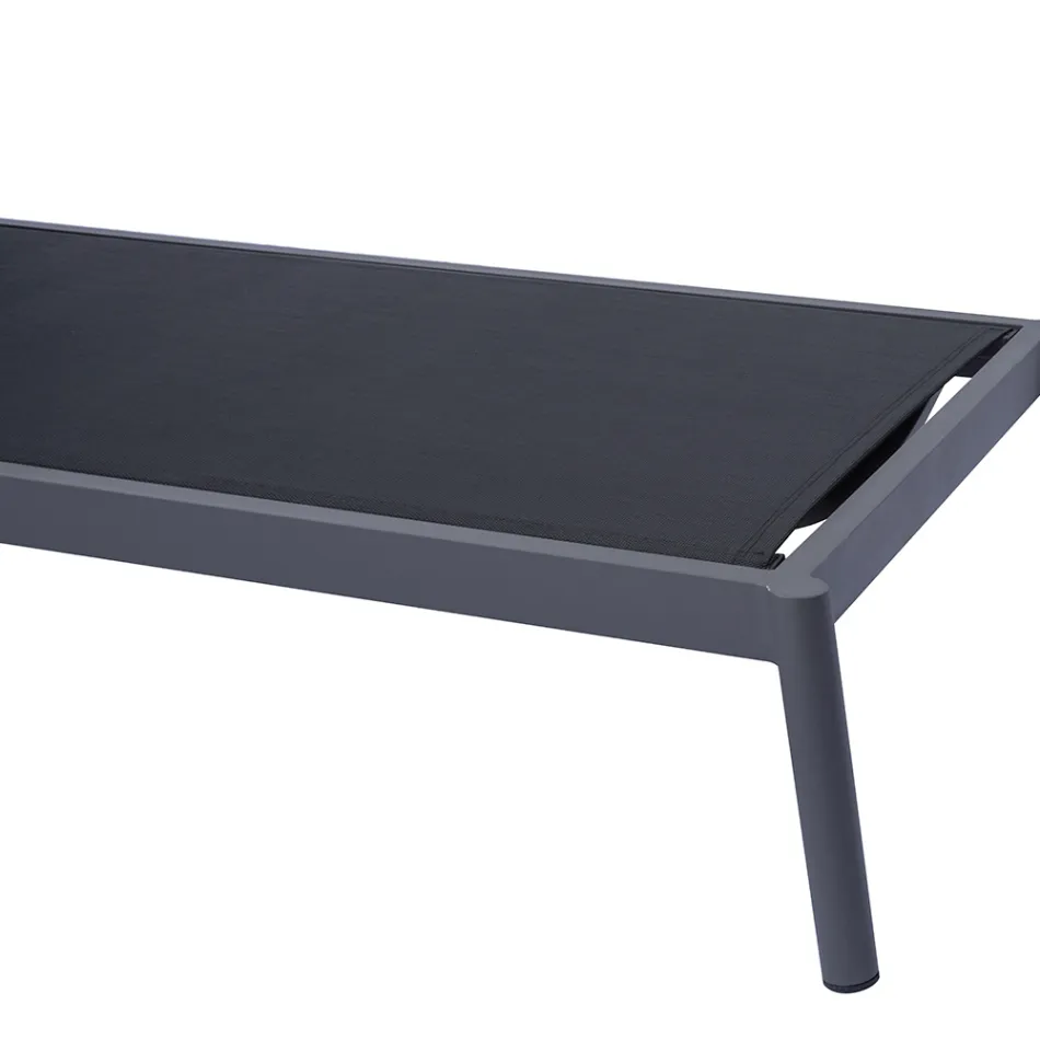 Venkovní hliníkové lehátko s polštářem 205x76 cm - Tessara Viadurini