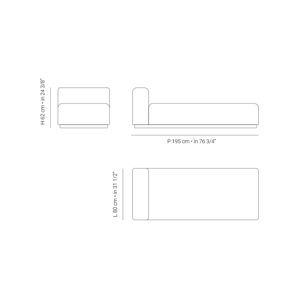 Venkovní lehátko s vycpávkou z odkapávací gumy Made in Italy - Bahias Viadurini