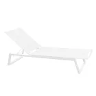 Venkovní lehátko z hliníku a textilu se zatahovacími kolečky, 2 kusy – osel Viadurini