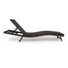 Venkovní lehátko z polyratanu s kolečky - Meredith Viadurini