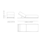 Venkovní lehátko z látky a dřevěné konstrukce Made in Italy - Armelia Viadurini