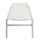 Venkovní lehátko z hliníku a textilenu se 2 kolečky - kostým Viadurini