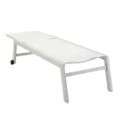 Venkovní lehátko z hliníku a textilenu se 2 kolečky - kostým Viadurini