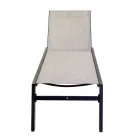 Venkovní lehátko z hliníku a textilenu se 2 kolečky - kostým Viadurini