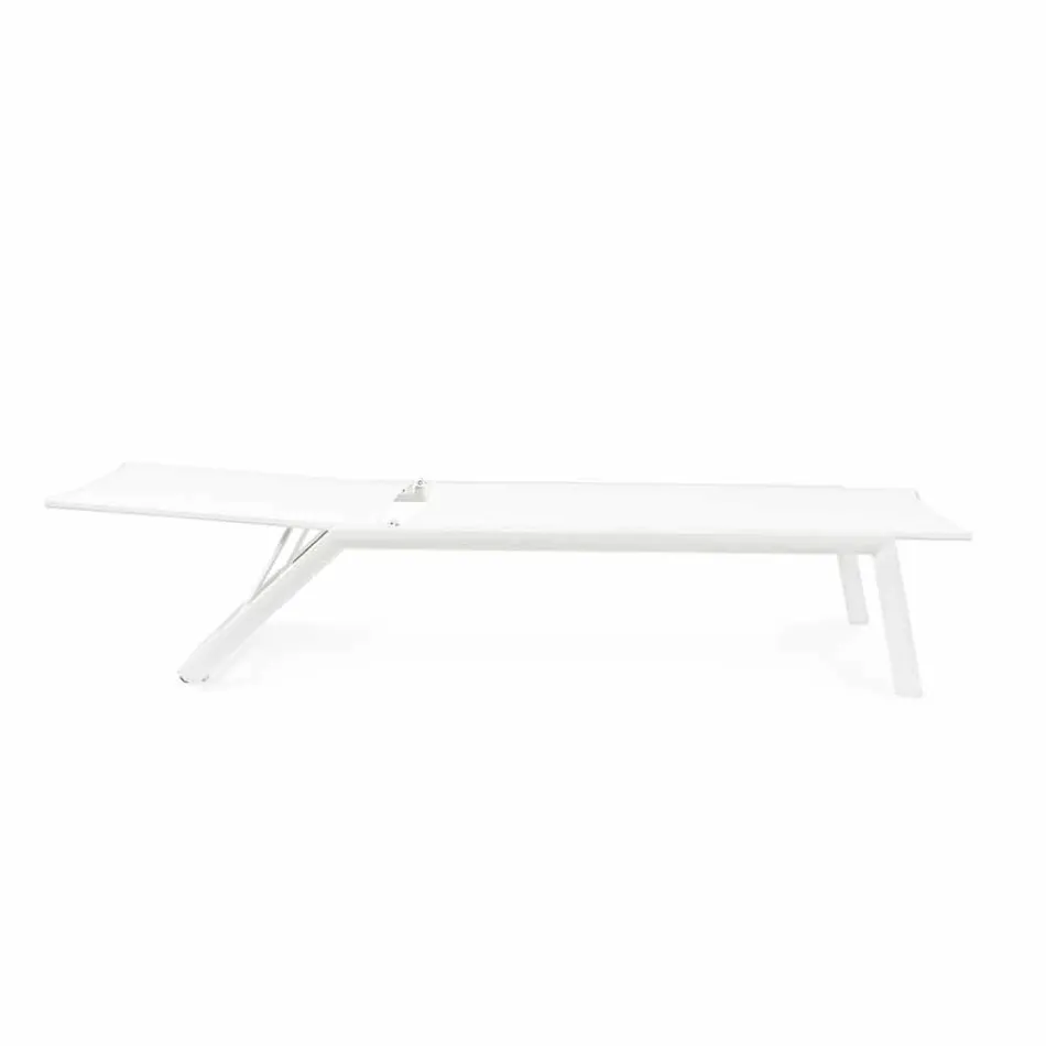 Ležící venkovní lehátko s hliníkovými a textilními koly - Jewel Viadurini