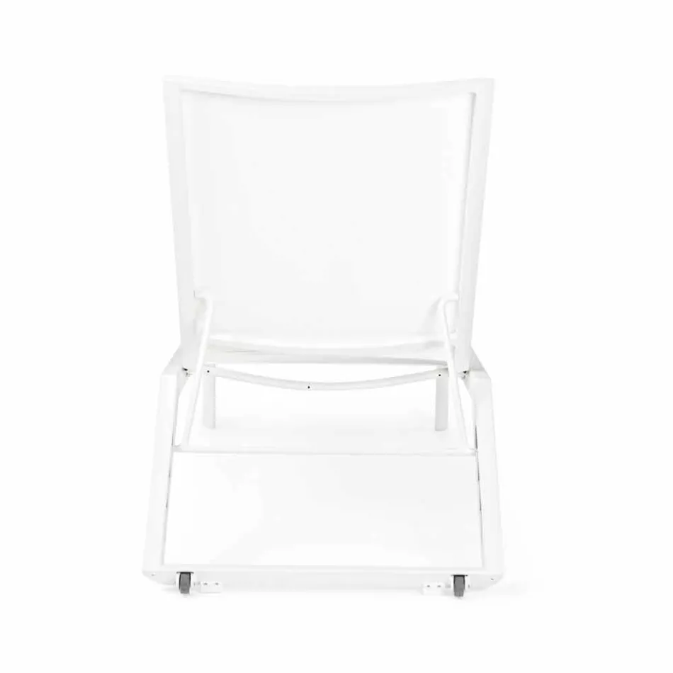 Ležící venkovní lehátko s hliníkovými a textilními koly - Jewel Viadurini