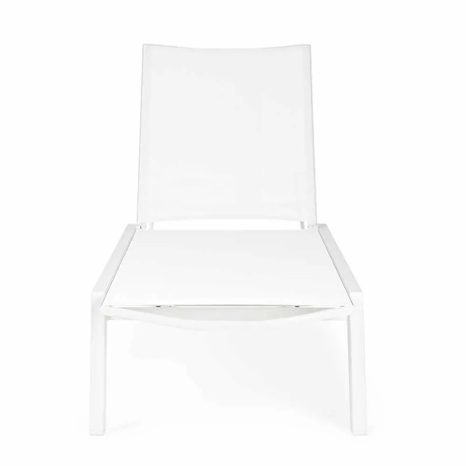 Ležící venkovní lehátko s hliníkovými a textilními koly - Jewel Viadurini