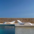 Zahradní lehátko v bílém plastu - Zoe od Mayyour Viadurini