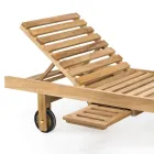 Zahradní válenda z přírodního teakového dřeva - Yggdrasil Viadurini