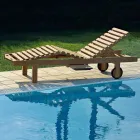 Zahradní válenda z přírodního teakového dřeva - Yggdrasil Viadurini