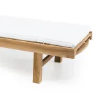 Zahradní lehátko z přírodního teakového dřeva - Yggdrasil Viadurini