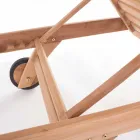 Moderní skládací zahradní lehátko s koly z teakového dřeva - Kanárské ostrovy Viadurini