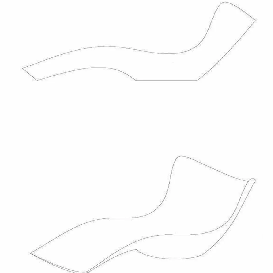 Zahradní postel Surf by Vondom, moderní design z polyethylenu Viadurini