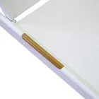 Dětská postýlka z hliníku a textilenu s vložkou z polywoodového dřeva - Ink Viadurini