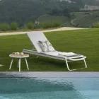 Dětská postýlka z hliníku a textilenu s vložkou z polywoodového dřeva - Ink Viadurini