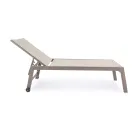 Moderní zahradní lehátko z hliníku s kolečky pro venkovní použití - Franz Viadurini