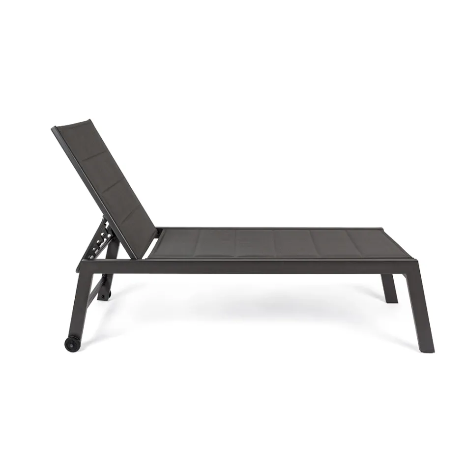 Moderní zahradní lehátko z hliníku s kolečky pro venkovní použití - Franz Viadurini
