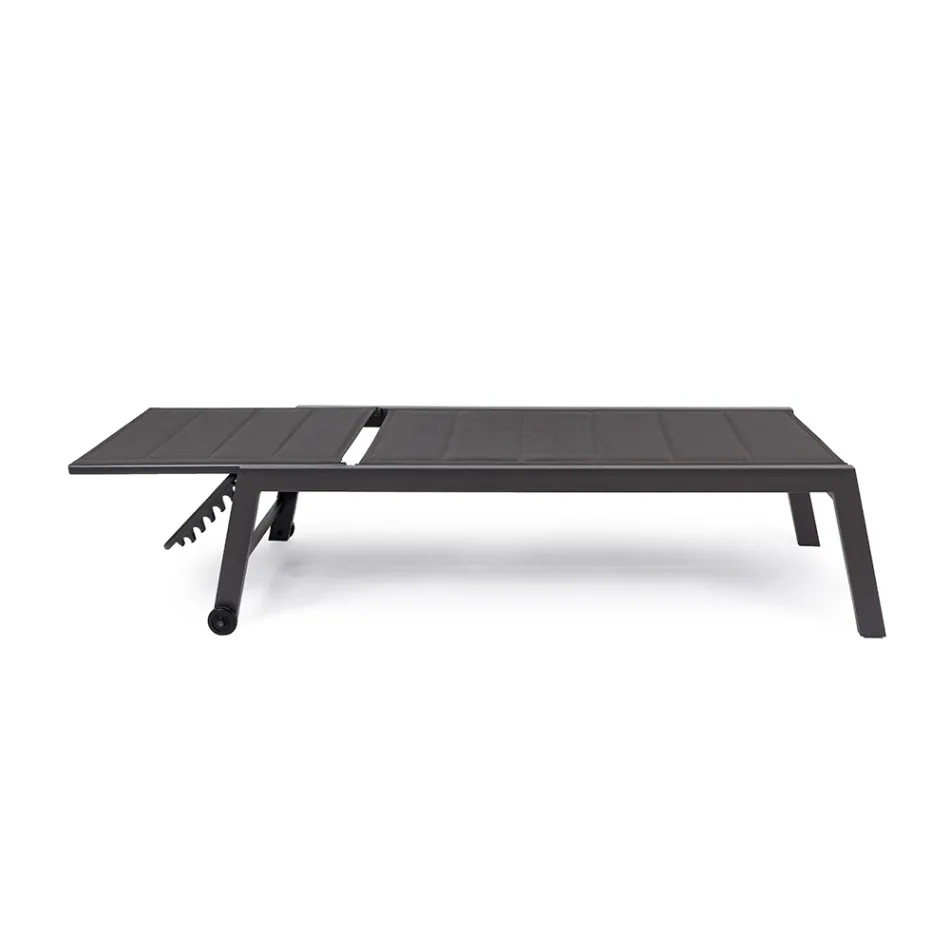 Moderní zahradní lehátko z hliníku s kolečky pro venkovní použití - Franz Viadurini