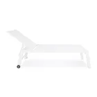 Moderní zahradní lehátko z hliníku s kolečky pro venkovní použití - Franz Viadurini