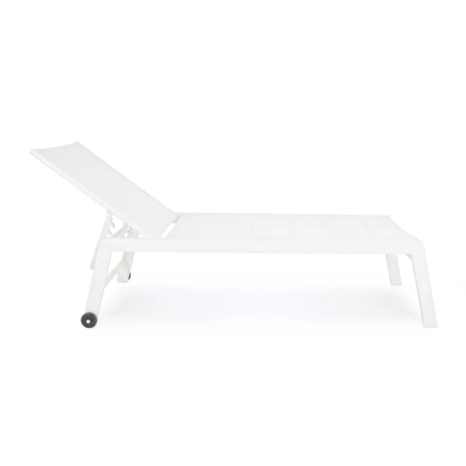 Moderní zahradní lehátko z hliníku s kolečky pro venkovní použití - Franz Viadurini