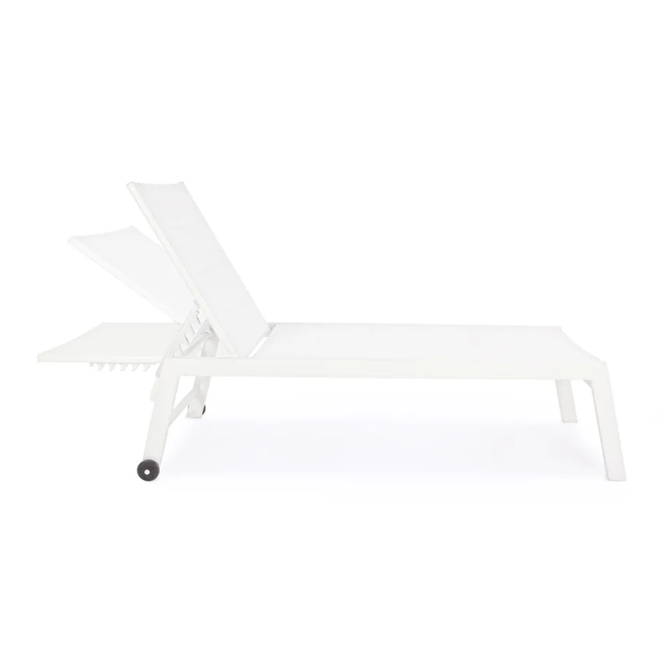 Moderní zahradní lehátko z hliníku s kolečky pro venkovní použití - Franz Viadurini