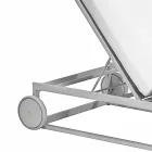 Zahradní lehátko z hliníku, kol a sklopného opěradla - Julie Viadurini