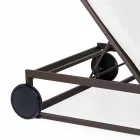 Zahradní lehátko z hliníku, kol a sklopného opěradla - Julie Viadurini