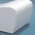 Postýlka relaxovat Wave Trona bílé námořních imitace kůže Made in Italy Viadurini