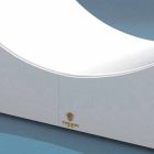 Postýlka relaxovat Wave Trona bílé námořních imitace kůže Made in Italy Viadurini