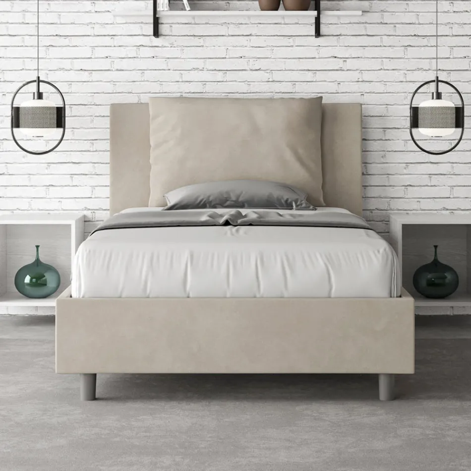 Čelo postele 120x200 cm s polštáři z mikrovlákna Vyrobeno v Itálii - Olympics Viadurini