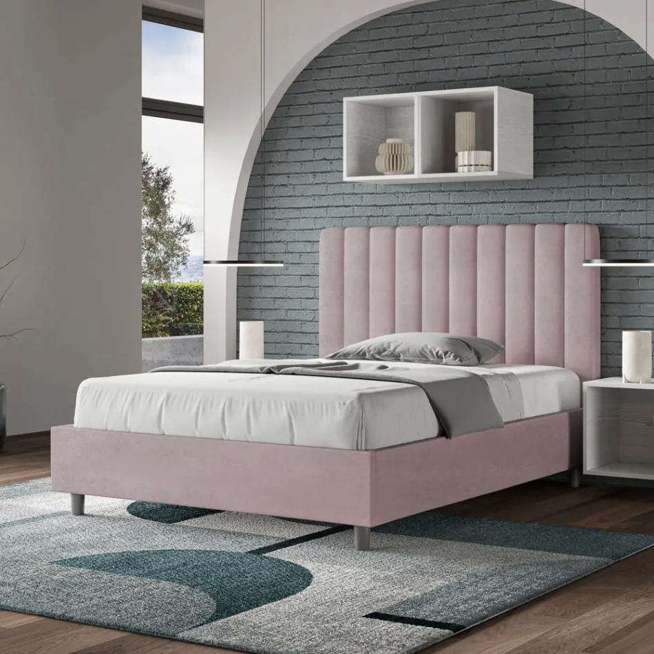 Postel z mikrovlákna 140x200 cm se symetrickými svislými liniemi vyrobená v Itálii - Glove Viadurini