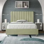 Postel z mikrovlákna 140x200 cm se symetrickými svislými liniemi vyrobená v Itálii - Glove Viadurini