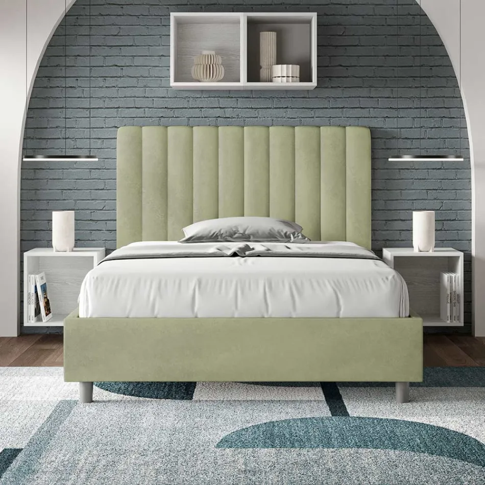 Postel z mikrovlákna 140x200 cm se symetrickými svislými liniemi vyrobená v Itálii - Glove Viadurini