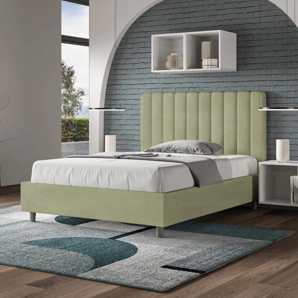 Postel z mikrovlákna 140x200 cm se symetrickými svislými liniemi vyrobená v Itálii - Glove Viadurini