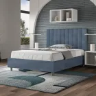 Postel z mikrovlákna 140x200 cm se symetrickými svislými liniemi vyrobená v Itálii - Glove Viadurini