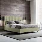 Postel z mikrovlákna 160x200 cm se symetrickými svislými liniemi vyrobená v Itálii - Glove Viadurini