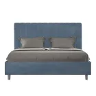 Postel z mikrovlákna 160x200 cm se symetrickými svislými liniemi vyrobená v Itálii - Glove Viadurini