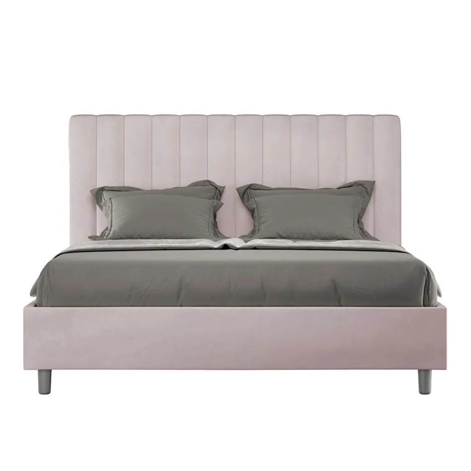 Postel z mikrovlákna 160x200 cm se symetrickými svislými liniemi vyrobená v Itálii - Glove Viadurini