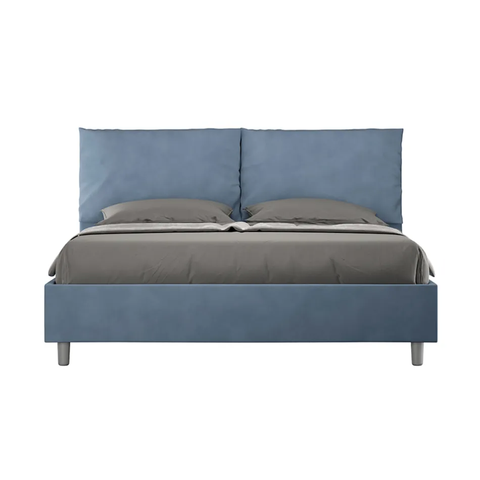 Čelo postele 160x200 cm s polštáři z mikrovlákna Vyrobeno v Itálii - Olympics Viadurini