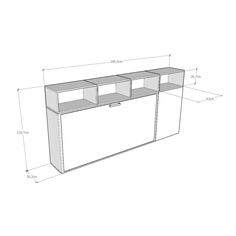 Jednolůžko Murphy v různých kompozicích - Collaborative Viadurini