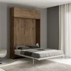 Manželská postel s vertikálním výklopným ložem a horním dílem - Magicompare Viadurini